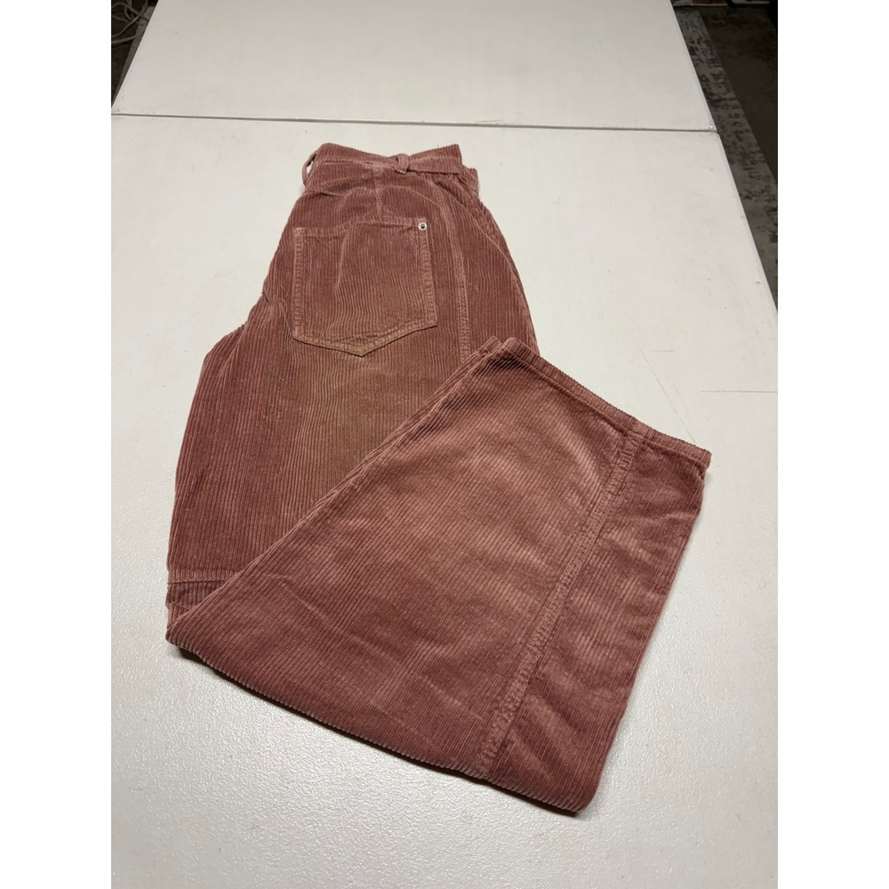 WE THE FREE WOMENS MID RISE BARREL WIDE LEG CORDUROY PANTS SIZE 25